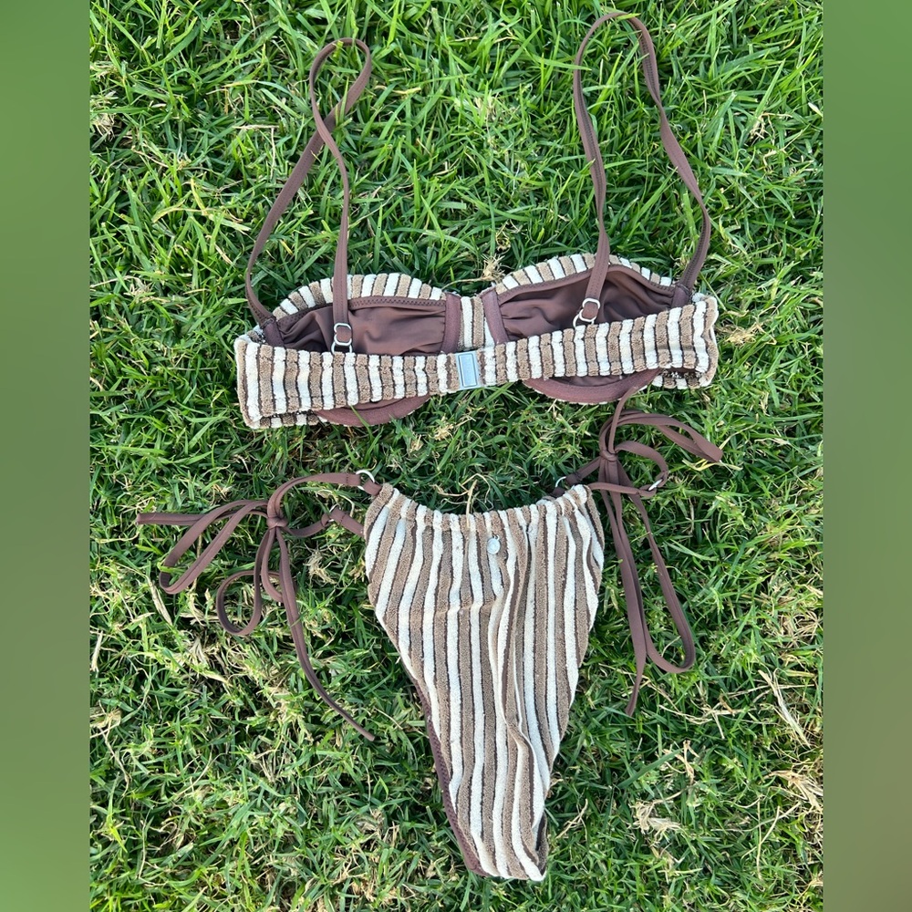 Rhythm Women’s Terry Sands Stripe Top and Bottom - Picture 2 of 5